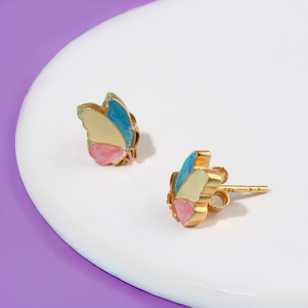 Vibrant Butterfly Wings Studs