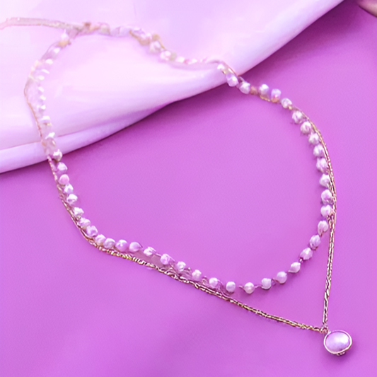 Radiant Pearl Double Layered Pendant